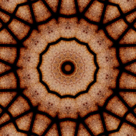 Abstract Colorful Painted Kaleidoscopic Graphic Background. Futuristic Psychedelic Hypnotic Backdrop Pattern With Texture. Folk Ethnic Floral Ornamental Mandala. Vintage Decorative Geometric Mosaicの写真素材