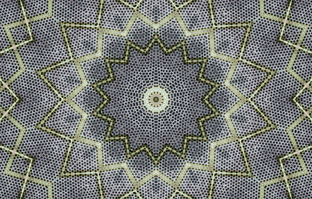 Abstract Colorful Painted Kaleidoscopic Graphic Background. Futuristic Psychedelic Hypnotic Backdrop Pattern With Texture. Folk Ethnic Floral Ornamental Mandala. Vintage Decorative Geometric Mosaicの写真素材