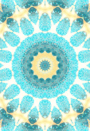 Abstract Colorful Painted Kaleidoscopic Graphic Background. Futuristic Psychedelic Hypnotic Backdrop...