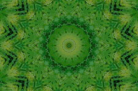 Abstract Colorful Painted Kaleidoscopic Graphic Background. Futuristic Psychedelic Hypnotic Backdrop Pattern With Texture. Folk Ethnic Floral Ornamental Mandala. Vintage Decorative Geometric Mosaicの写真素材