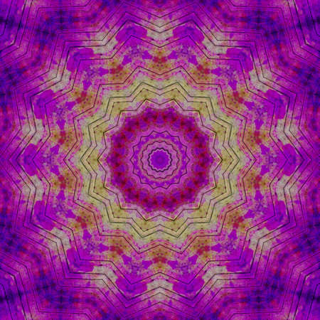 Abstract Colorful Painted Kaleidoscopic Graphic Background. Futuristic Psychedelic Hypnotic Backdrop...
