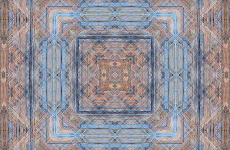 Abstract Colorful Painted Kaleidoscopic Graphic Background. Futuristic Psychedelic Hypnotic Backdrop Pattern With Texture. Folk Ethnic Floral Ornamental Mandala. Vintage Decorative Geometric Mosaicの写真素材