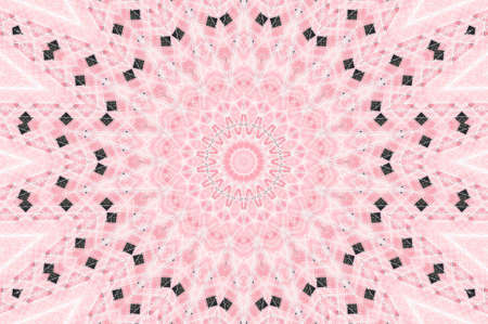 Abstract Colorful Painted Kaleidoscopic Graphic Background. Futuristic Psychedelic Hypnotic Backdrop Pattern With Texture. Folk Ethnic Floral Ornamental Mandala. Vintage Decorative Geometric Mosaicの写真素材
