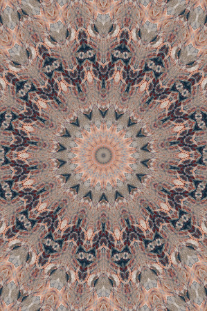 Abstract Colorful Painted Kaleidoscopic Graphic Background. Futuristic Psychedelic Hypnotic Backdrop Pattern With Texture. Folk Ethnic Floral Ornamental Mandala. Vintage Decorative Geometric Mosaicの写真素材