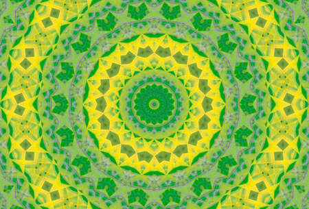 Abstract Colorful Painted Kaleidoscopic Graphic Background. Futuristic Psychedelic Hypnotic Backdrop Pattern With Texture. Folk Ethnic Floral Ornamental Mandala. Vintage Decorative Geometric Mosaicの写真素材