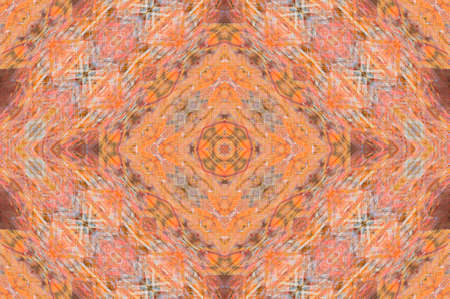 Abstract Colorful Painted Kaleidoscopic Graphic Background. Futuristic Psychedelic Hypnotic Backdrop Pattern With Texture. Folk Ethnic Floral Ornamental Mandala. Vintage Decorative Geometric Mosaicの写真素材