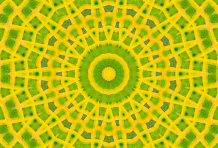 Abstract Colorful Painted Kaleidoscopic Graphic Background. Futuristic Psychedelic Hypnotic Backdrop Pattern With Texture. Folk Ethnic Floral Ornamental Mandala. Vintage Decorative Geometric Mosaicの写真素材