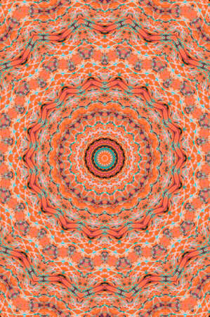 Abstract Colorful Painted Kaleidoscopic Graphic Background. Futuristic Psychedelic Hypnotic Backdrop...