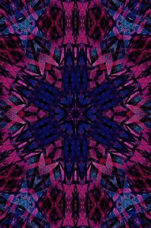 Abstract Colorful Painted Kaleidoscopic Graphic Background. Futuristic Psychedelic Hypnotic Backdrop...