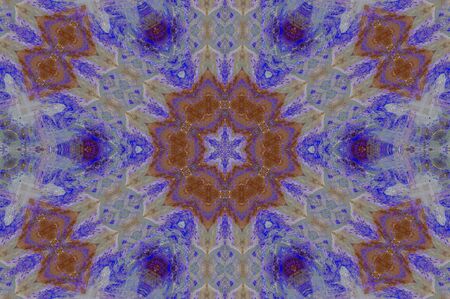 Abstract Colorful Painted Kaleidoscopic Graphic Background. Futuristic Psychedelic Hypnotic Backdrop...