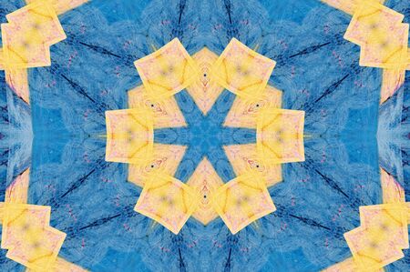 Abstract Colorful Painted Kaleidoscopic Graphic Background. Futuristic Psychedelic Hypnotic Backdrop...