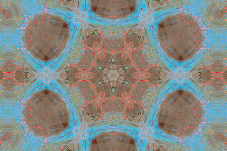 Abstract Colorful Painted Kaleidoscopic Graphic Background. Futuristic Psychedelic Hypnotic Backdrop...