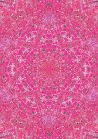 Abstract Colorful Painted Kaleidoscopic Graphic Background. Futuristic Psychedelic Hypnotic Backdrop Pattern With Texture. Folk Ethnic Floral Ornamental Mandala. Vintage Decorative Geometric Mosaicの写真素材