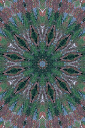 Abstract Colorful Painted Kaleidoscopic Graphic Background. Futuristic Psychedelic Hypnotic Backdrop...