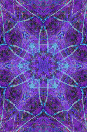Abstract Colorful Painted Kaleidoscopic Graphic Background. Futuristic Psychedelic Hypnotic Backdrop...