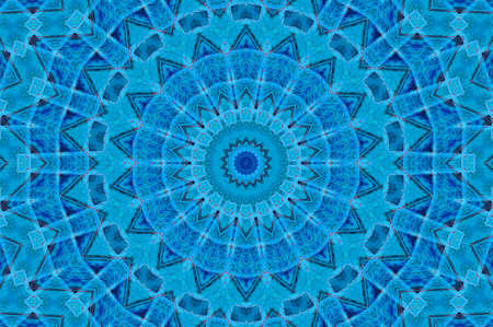 Abstract Colorful Painted Kaleidoscopic Graphic Background. Futuristic Psychedelic Hypnotic Backdrop Pattern With Texture. Folk Ethnic Floral Ornamental Mandala. Vintage Decorative Geometric Mosaicの写真素材