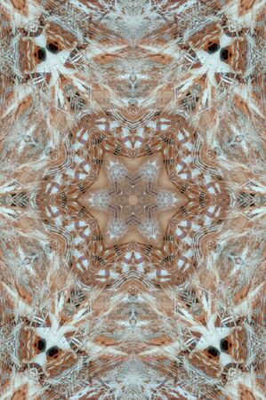 Abstract Colorful Painted Kaleidoscopic Graphic Background. Futuristic Psychedelic Hypnotic Backdrop Pattern With Texture. Folk Ethnic Floral Ornamental Mandala. Vintage Decorative Geometric Mosaicの写真素材