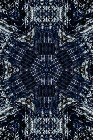 Abstract Colorful Painted Kaleidoscopic Graphic Background. Futuristic Psychedelic Hypnotic Backdrop Pattern With Texture. Folk Ethnic Floral Ornamental Mandala. Vintage Decorative Geometric Mosaicの写真素材