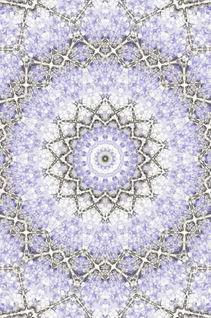 Abstract Colorful Painted Kaleidoscopic Graphic Background. Futuristic Psychedelic Hypnotic Backdrop Pattern With Texture. Folk Ethnic Floral Ornamental Mandala. Vintage Decorative Geometric Mosaicの写真素材