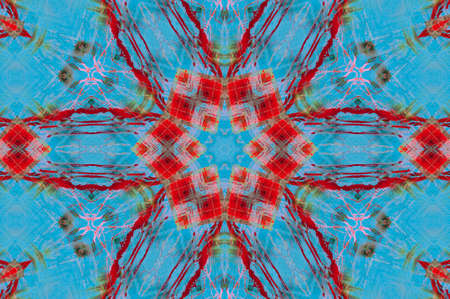 Abstract Colorful Painted Kaleidoscopic Graphic Background. Futuristic Psychedelic Hypnotic Backdrop...