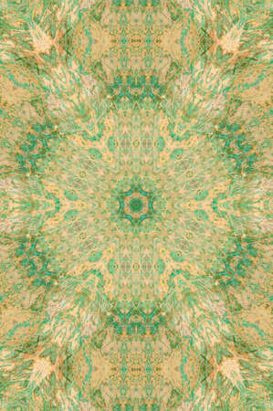 Abstract Colorful Painted Kaleidoscopic Graphic Background. Futuristic Psychedelic Hypnotic Backdrop Pattern With Texture. Folk Ethnic Floral Ornamental Mandala. Vintage Decorative Geometric Mosaicの写真素材