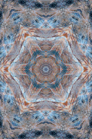 Abstract Colorful Painted Kaleidoscopic Graphic Background. Futuristic Psychedelic Hypnotic Backdrop...