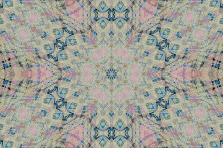 Abstract Colorful Painted Kaleidoscopic Graphic Background. Futuristic Psychedelic Hypnotic Backdrop...