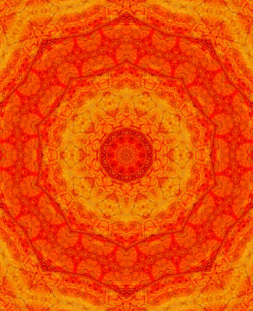 Abstract Colorful Painted Kaleidoscopic Graphic Background. Futuristic Psychedelic Hypnotic Backdrop Pattern With Texture. Folk Ethnic Floral Ornamental Mandala. Vintage Decorative Geometric Mosaicの写真素材