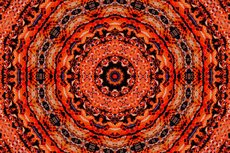Abstract Colorful Painted Kaleidoscopic Graphic Background. Futuristic Psychedelic Hypnotic Backdrop...