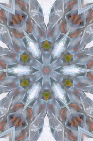 Abstract Colorful Painted Kaleidoscopic Graphic Background. Futuristic Psychedelic Hypnotic Backdrop Pattern With Texture. Folk Ethnic Floral Ornamental Mandala. Vintage Decorative Geometric Mosaicの写真素材