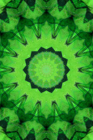 Abstract Colorful Painted Kaleidoscopic Graphic Background. Futuristic Psychedelic Hypnotic Backdrop Pattern With Texture. Folk Ethnic Floral Ornamental Mandala. Vintage Decorative Geometric Mosaicの写真素材