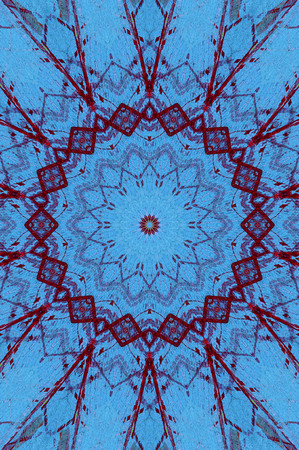 Abstract Colorful Painted Kaleidoscopic Graphic Background. Futuristic Psychedelic Hypnotic Backdrop Pattern With Texture. Folk Ethnic Floral Ornamental Mandala. Vintage Decorative Geometric Mosaicの写真素材