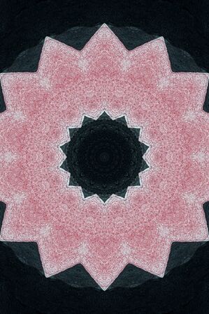 Abstract Colorful Painted Kaleidoscopic Graphic Background. Futuristic Psychedelic Hypnotic Backdrop Pattern With Texture. Folk Ethnic Floral Ornamental Mandala. Vintage Decorative Geometric Mosaicの写真素材