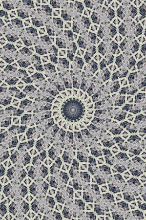 Abstract Colorful Painted Kaleidoscopic Graphic Background. Futuristic Psychedelic Hypnotic Backdrop Pattern With Texture. Folk Ethnic Floral Ornamental Mandala. Vintage Decorative Geometric Mosaicの写真素材