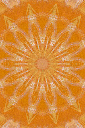 Abstract Colorful Painted Kaleidoscopic Graphic Background. Futuristic Psychedelic Hypnotic Backdrop Pattern With Texture. Folk Ethnic Floral Ornamental Mandala. Vintage Decorative Geometric Mosaicの写真素材