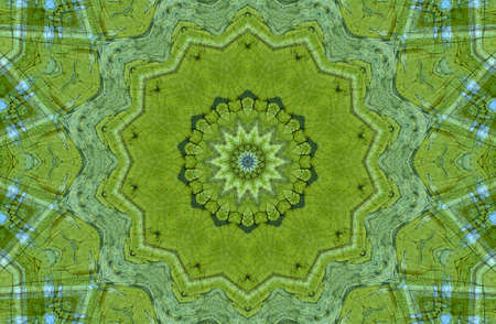 Abstract Colorful Painted Kaleidoscopic Graphic Background. Futuristic Psychedelic Hypnotic Backdrop Pattern With Texture. Folk Ethnic Floral Ornamental Mandala. Vintage Decorative Geometric Mosaicの写真素材