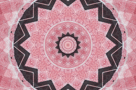 Abstract Colorful Painted Kaleidoscopic Graphic Background. Futuristic Psychedelic Hypnotic Backdrop Pattern With Texture. Folk Ethnic Floral Ornamental Mandala. Vintage Decorative Geometric Mosaicの写真素材
