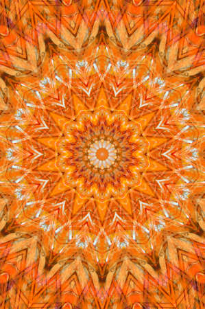 Abstract Colorful Painted Kaleidoscopic Graphic Background. Futuristic Psychedelic Hypnotic Backdrop Pattern With Texture. Folk Ethnic Floral Ornamental Mandala. Vintage Decorative Geometric Mosaicの写真素材