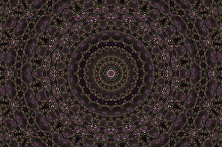 Abstract Colorful Painted Kaleidoscopic Graphic Background. Futuristic Psychedelic Hypnotic Backdrop Pattern With Texture. Folk Ethnic Floral Ornamental Mandala. Vintage Decorative Geometric Mosaicの写真素材