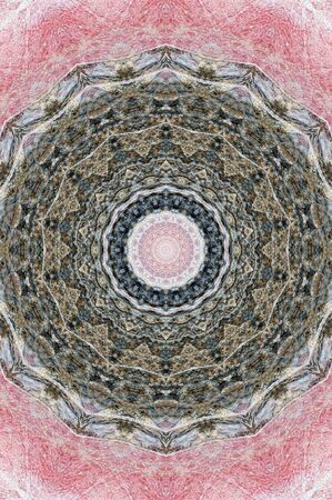 Abstract Colorful Painted Kaleidoscopic Graphic Background. Futuristic Psychedelic Hypnotic Backdrop...