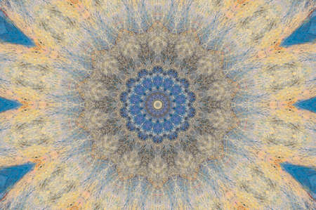Abstract Colorful Painted Kaleidoscopic Graphic Background. Futuristic Psychedelic Hypnotic Backdrop...