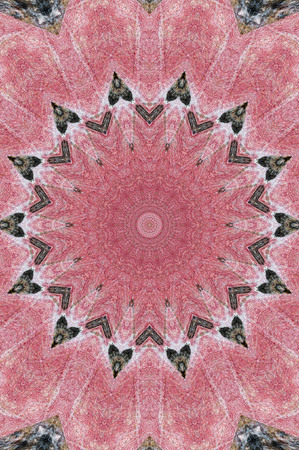 Abstract Colorful Painted Kaleidoscopic Graphic Background. Futuristic Psychedelic Hypnotic Backdrop Pattern With Texture. Folk Ethnic Floral Ornamental Mandala. Vintage Decorative Geometric Mosaicの写真素材