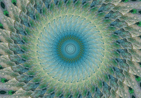 Abstract Colorful Painted Kaleidoscopic Graphic Background. Futuristic Psychedelic Hypnotic Backdrop...