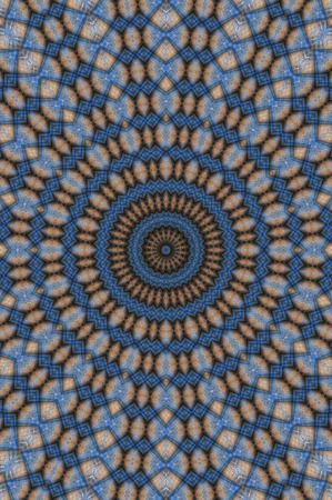 Abstract Colorful Painted Kaleidoscopic Graphic Background. Futuristic Psychedelic Hypnotic Backdrop Pattern With Texture. Folk Ethnic Floral Ornamental Mandala. Vintage Decorative Geometric Mosaicの写真素材