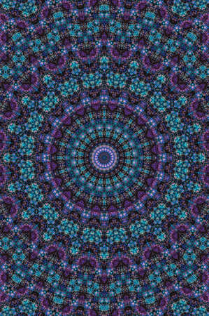 Abstract Colorful Painted Kaleidoscopic Graphic Background. Futuristic Psychedelic Hypnotic Backdrop...