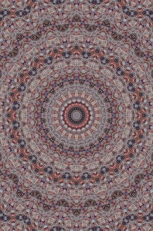 Abstract Colorful Painted Kaleidoscopic Graphic Background. Futuristic Psychedelic Hypnotic Backdrop Pattern With Texture. Folk Ethnic Floral Ornamental Mandala. Vintage Decorative Geometric Mosaicの写真素材