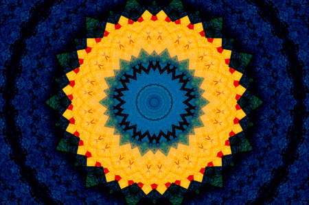 Abstract Colorful Painted Kaleidoscopic Graphic Background. Futuristic Psychedelic Hypnotic Backdrop...
