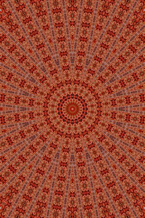Abstract Colorful Painted Kaleidoscopic Graphic Background. Futuristic Psychedelic Hypnotic Backdrop Pattern With Texture. Folk Ethnic Floral Ornamental Mandala. Vintage Decorative Geometric Mosaicの写真素材