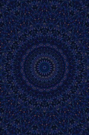 Abstract Colorful Painted Kaleidoscopic Graphic Background. Futuristic Psychedelic Hypnotic Backdrop Pattern With Texture. Folk Ethnic Floral Ornamental Mandala. Vintage Decorative Geometric Mosaicの写真素材