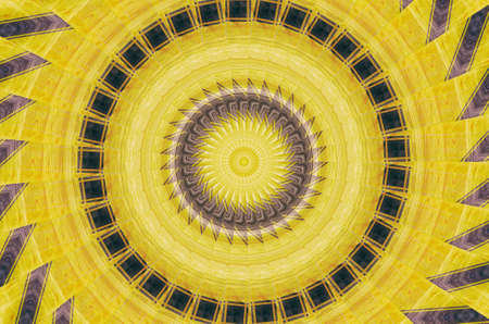 Abstract Colorful Painted Kaleidoscopic Graphic Background. Futuristic Psychedelic Hypnotic Backdrop...